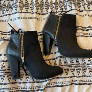 Black heeled boots size 8